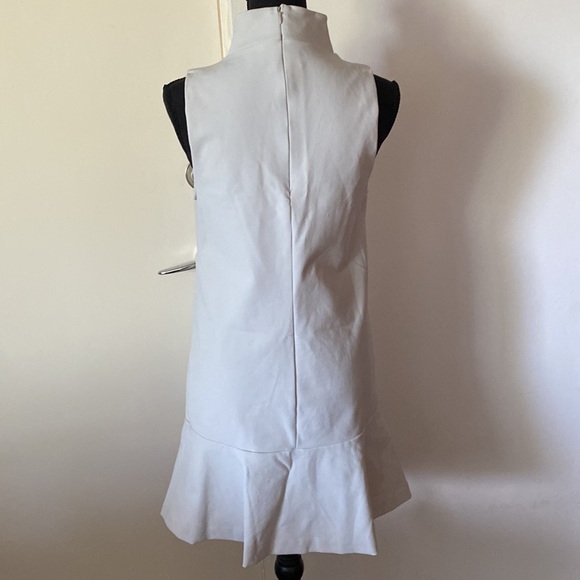 Kookai Dress High Neck Knee Length Size 38/ Small Off White/ Grey Viscose Blend - Picture 5 of 11